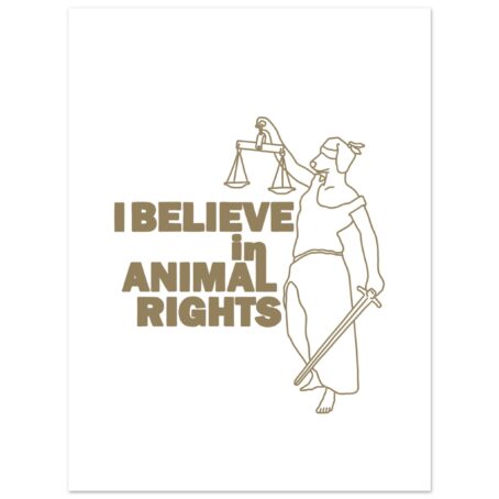 animal rights art poster product image