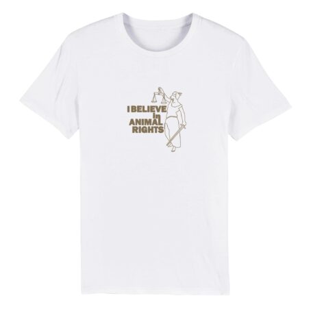 Animal rights organic t-shirt product image
